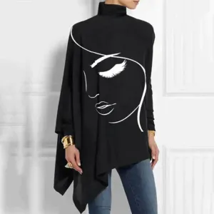 Lotta - Elegant roll dress with print