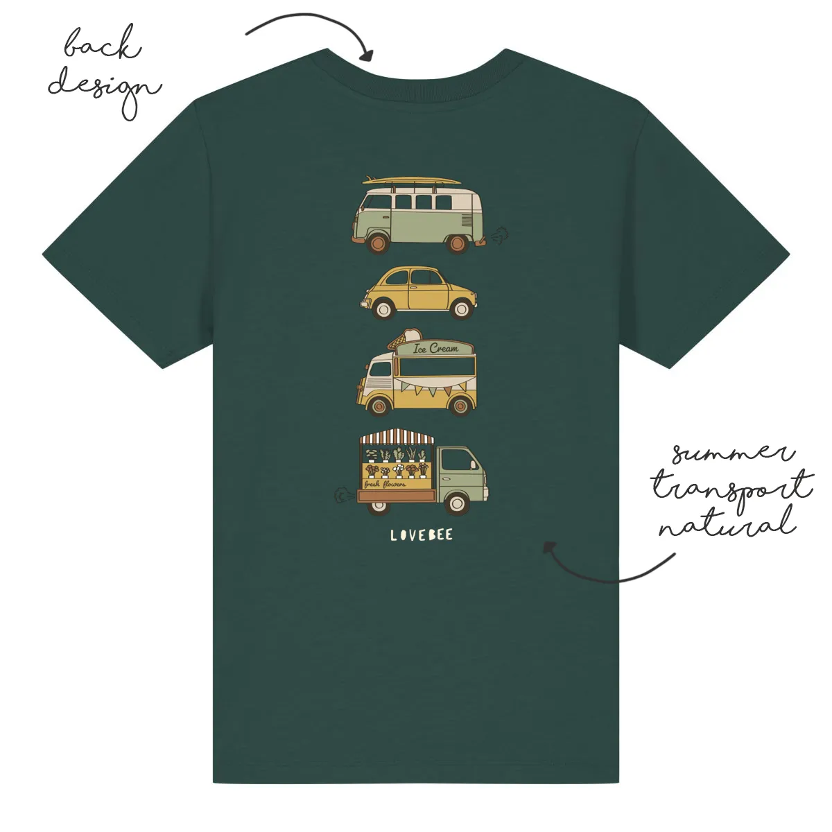 LoveBee T-Shirts | Transport | Sea Green