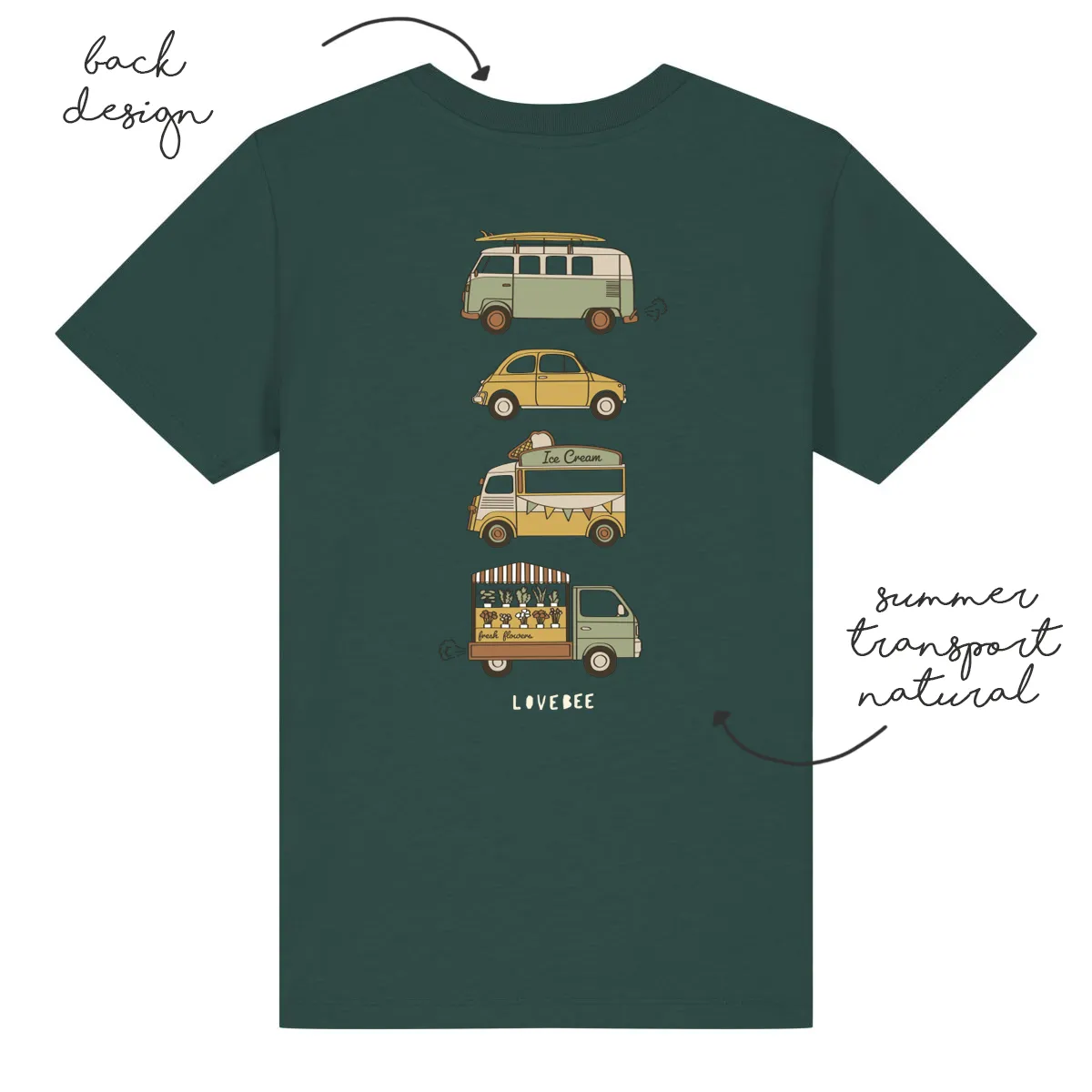 LoveBee T-Shirts | Transport | Sea Green