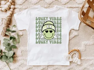 Lucky Vibes St Patrick's Day Kids Tee 5T