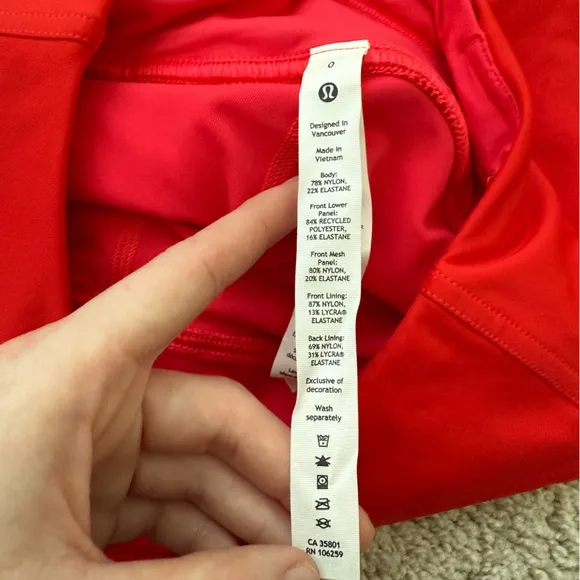Lululemon Asymmetrical Layered High Rise Tennis Skirt Size 0
