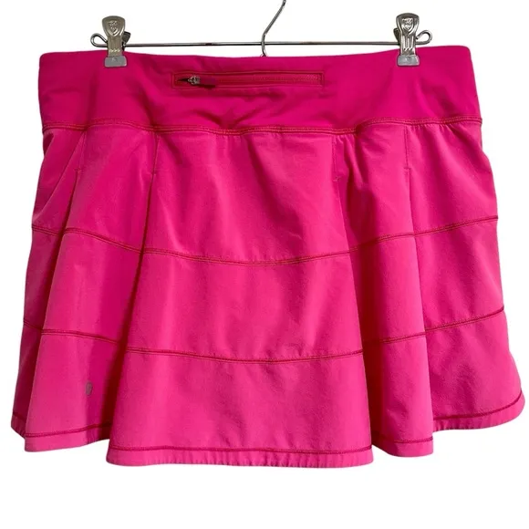 Lululemon Pace Rival pink mid-rise skirt, size 10