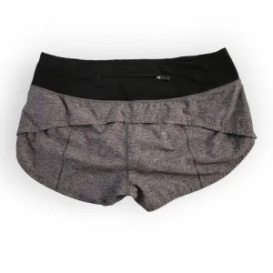 Lululemon Run Speed Up Shorts Gray Black Size 6