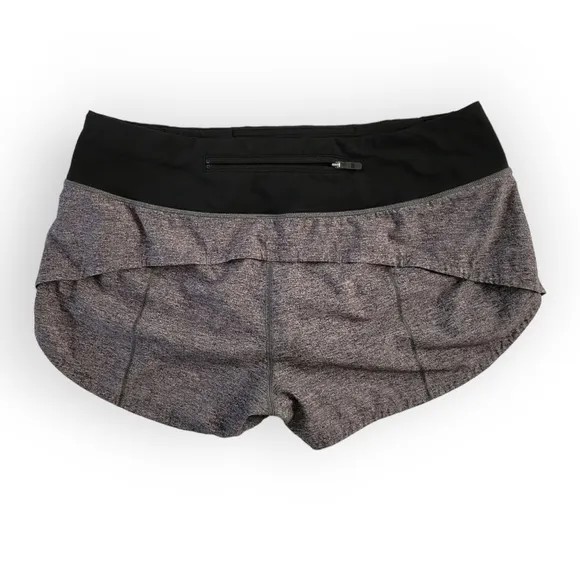 Lululemon Run Speed Up Shorts Gray Black Size 6