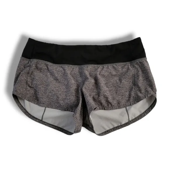 Lululemon Run Speed Up Shorts Gray Black Size 6