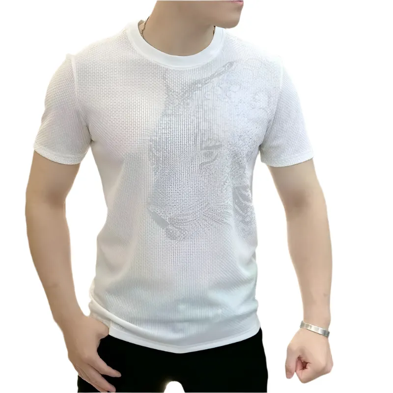 Macky – Rhinestone Leopard Men’s T-shirt