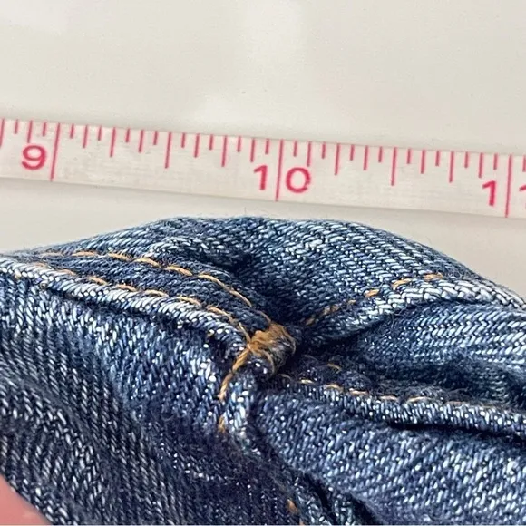 Madewell the Perfect Jean Short 23 High Rise Raw Hem Stretch Denim Cutoff Blue