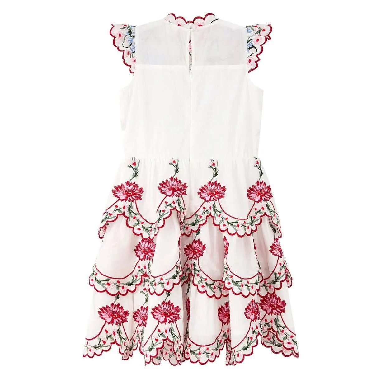 Maisie Embroidered Frill Dress