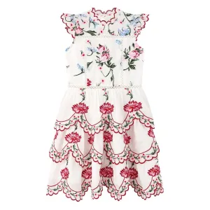 Maisie Embroidered Frill Dress