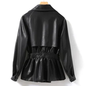 Malin-Tassou Genuine Leather Coat