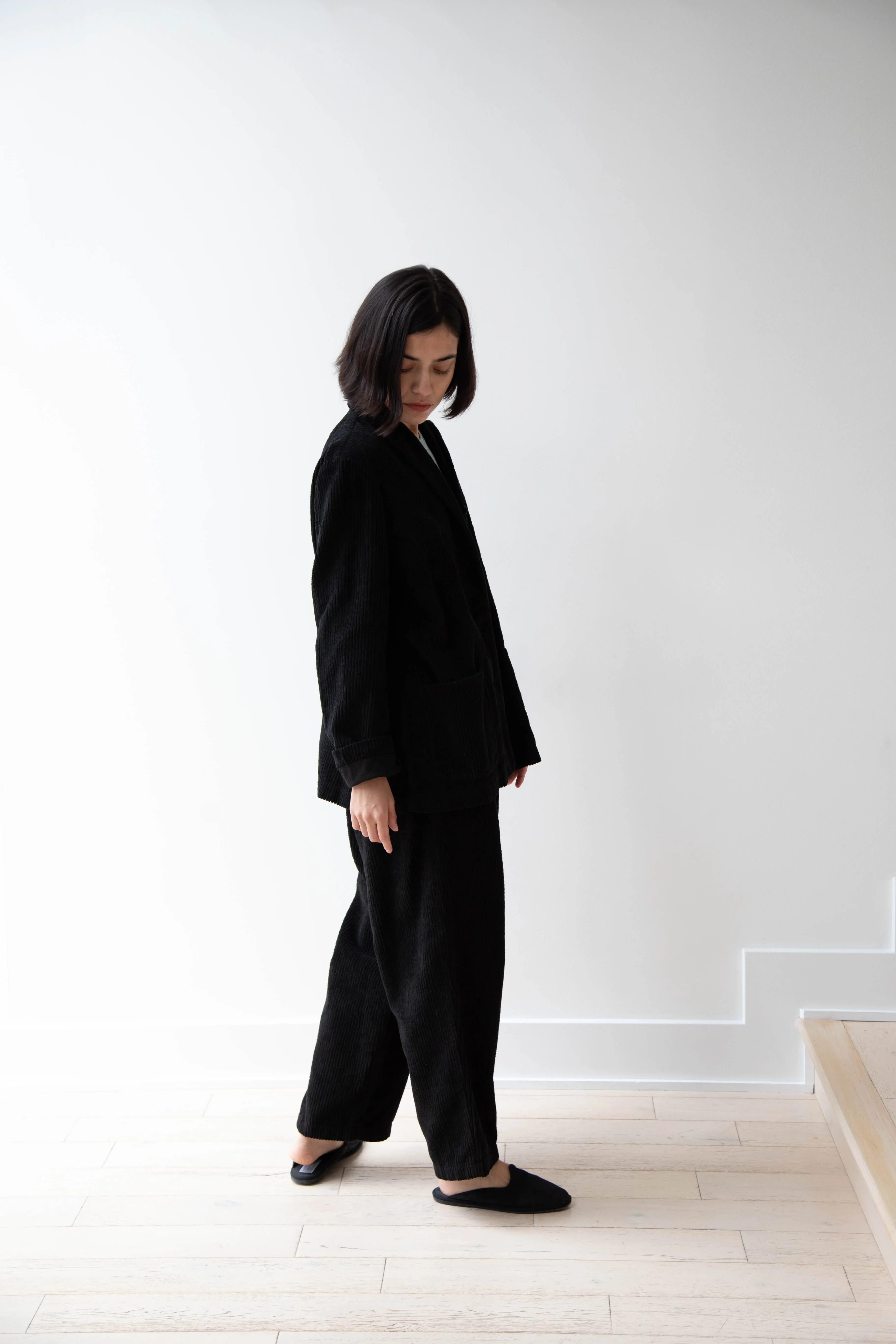 Manuelle Guibal | Wide Corduroy Jacket in Black