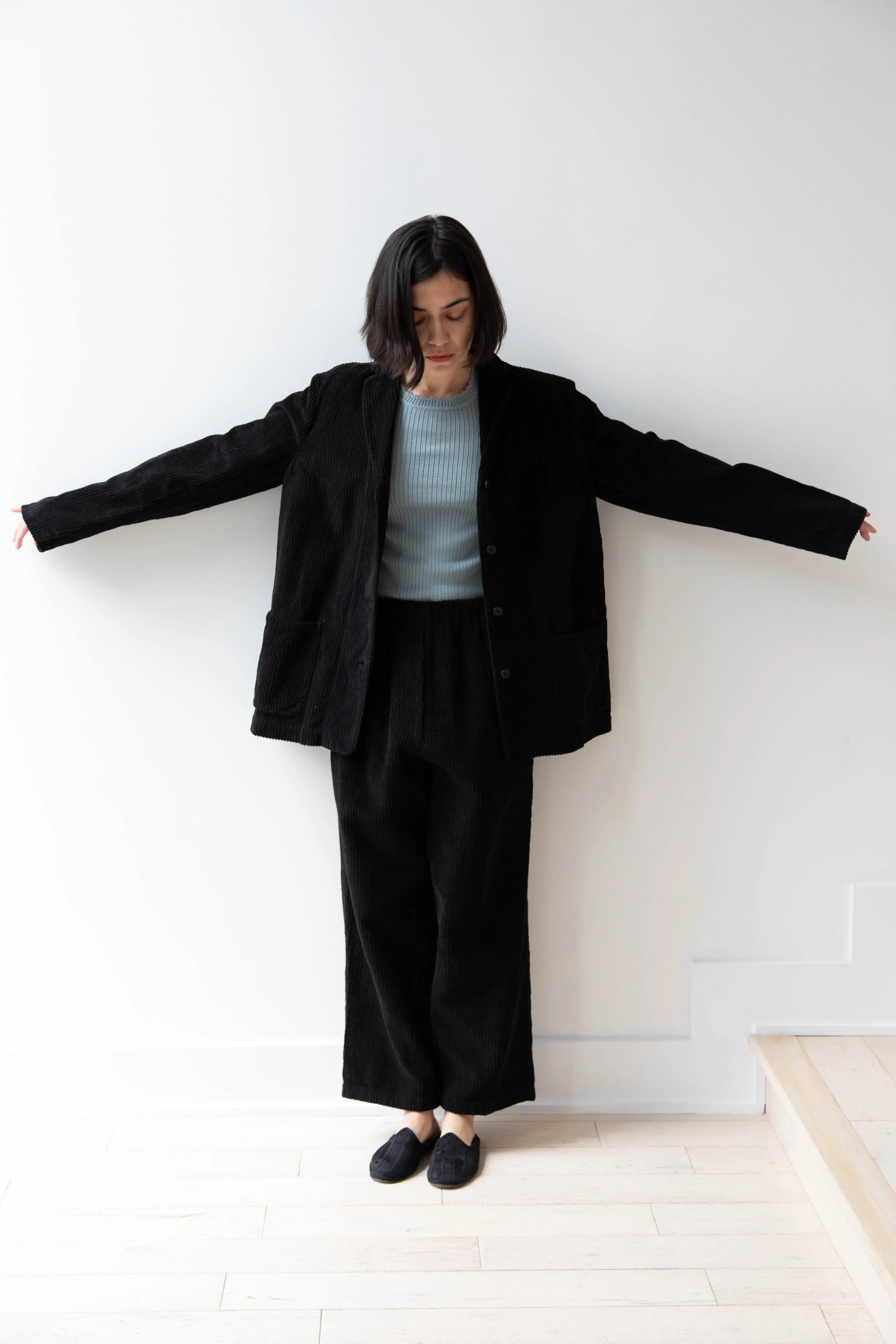 Manuelle Guibal | Wide Corduroy Jacket in Black