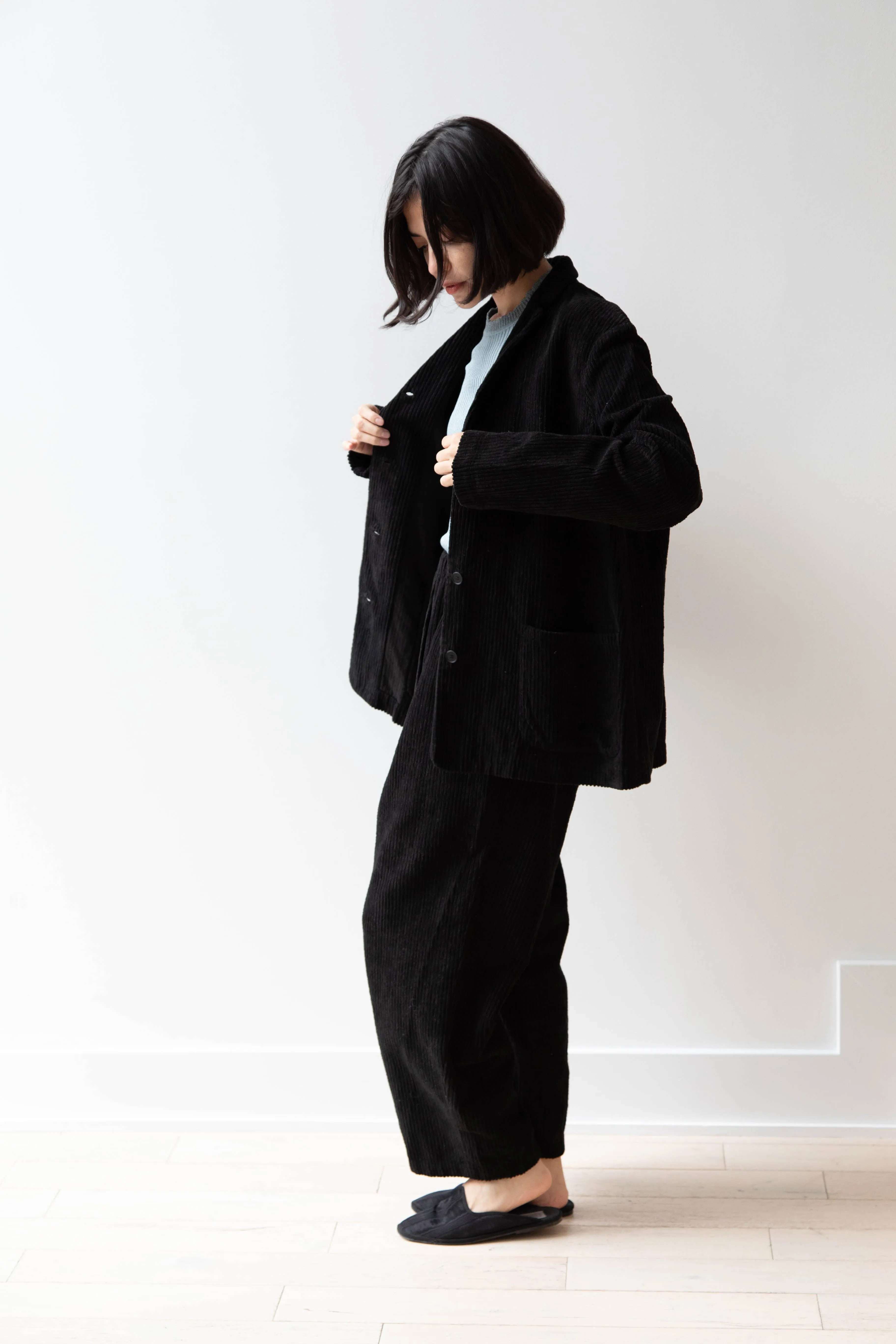 Manuelle Guibal | Wide Corduroy Jacket in Black