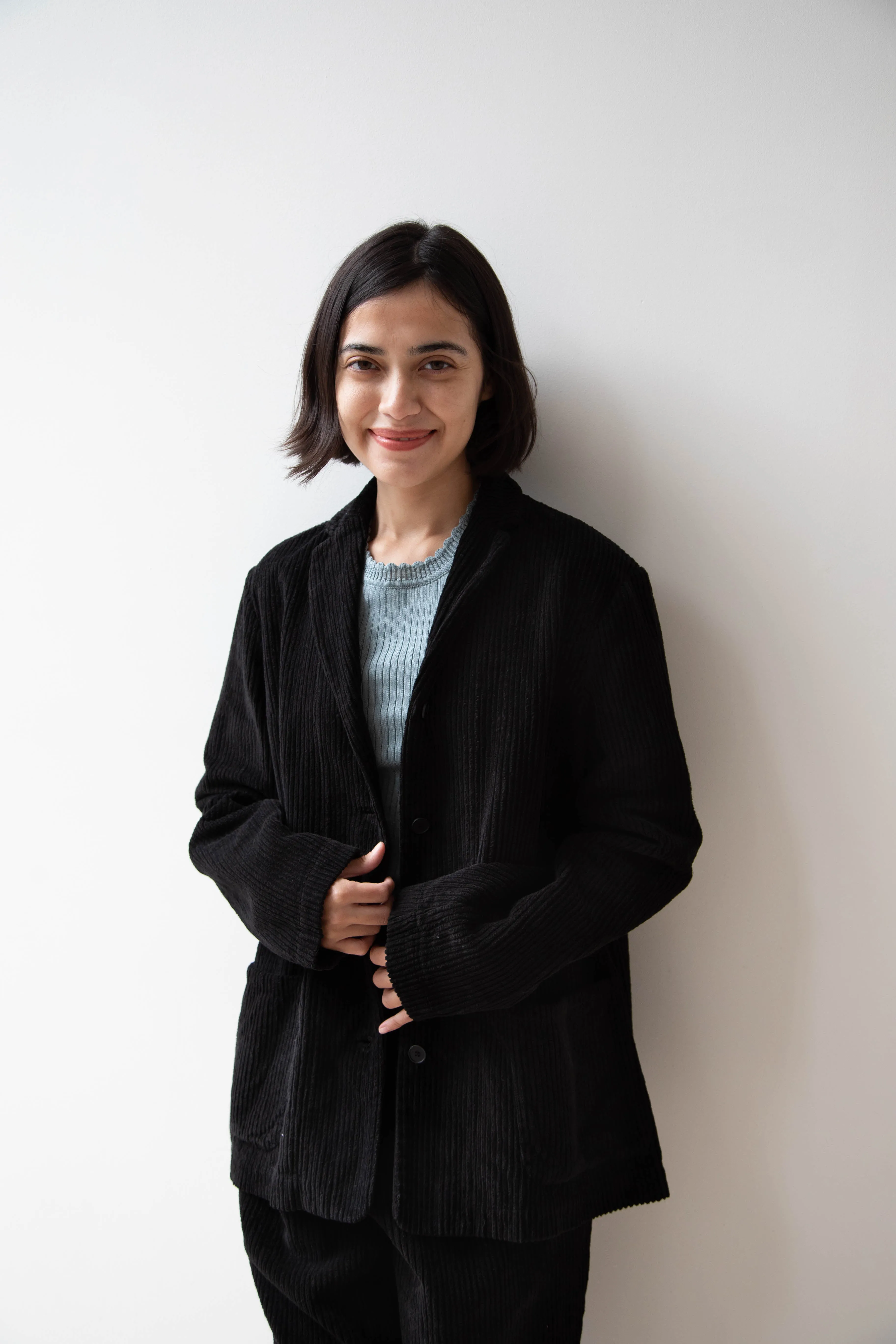 Manuelle Guibal | Wide Corduroy Jacket in Black