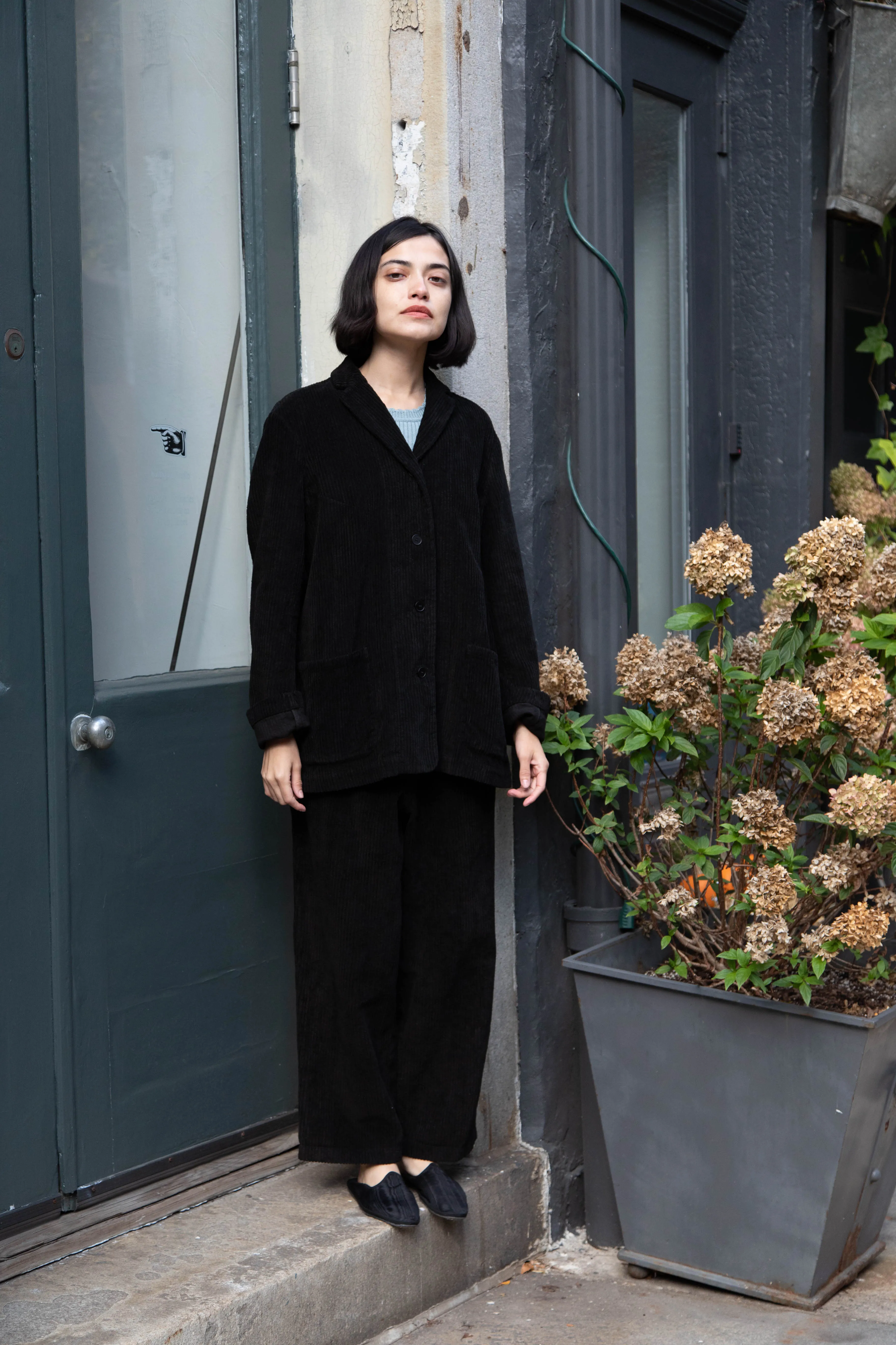 Manuelle Guibal | Wide Corduroy Jacket in Black