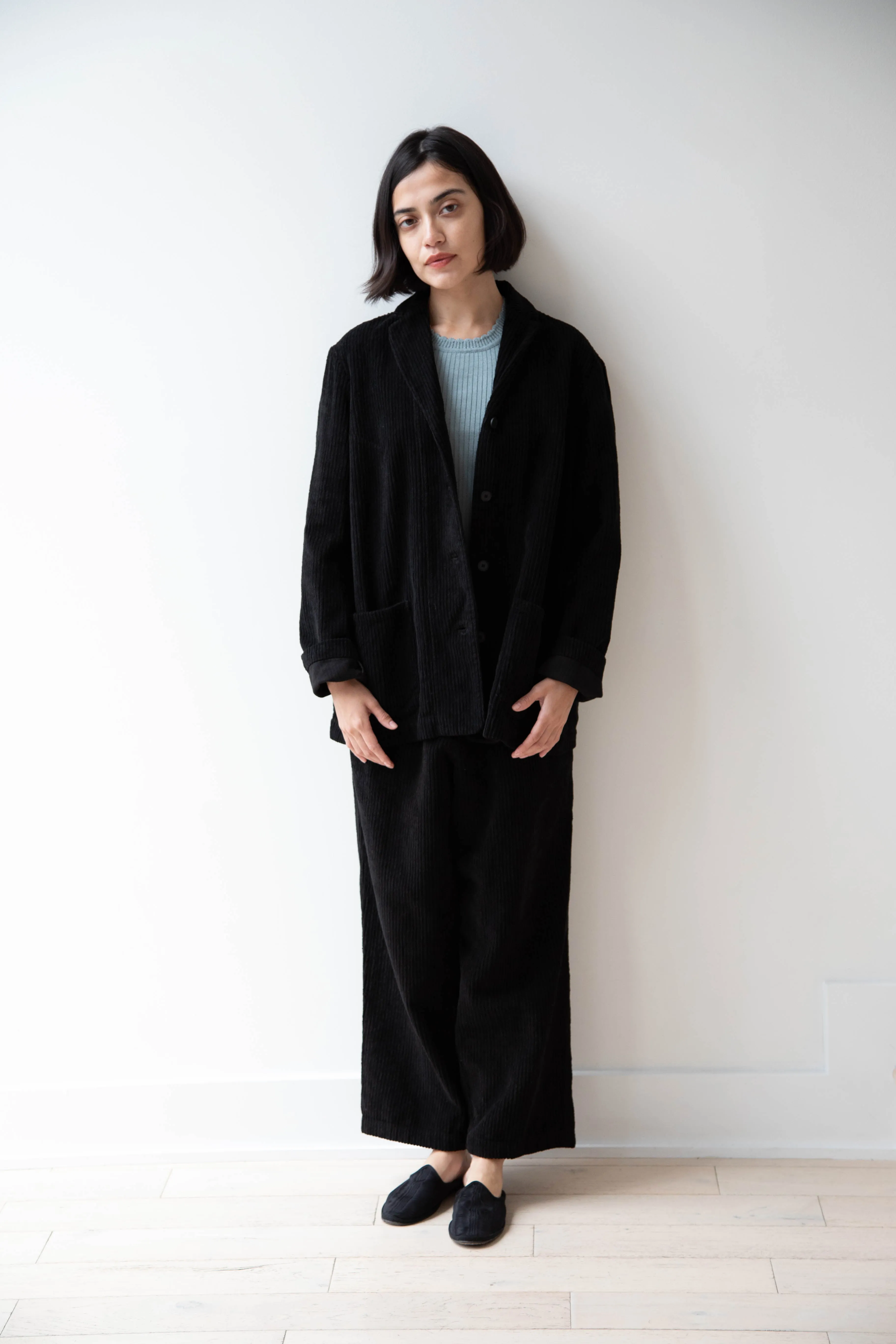 Manuelle Guibal | Wide Corduroy Jacket in Black