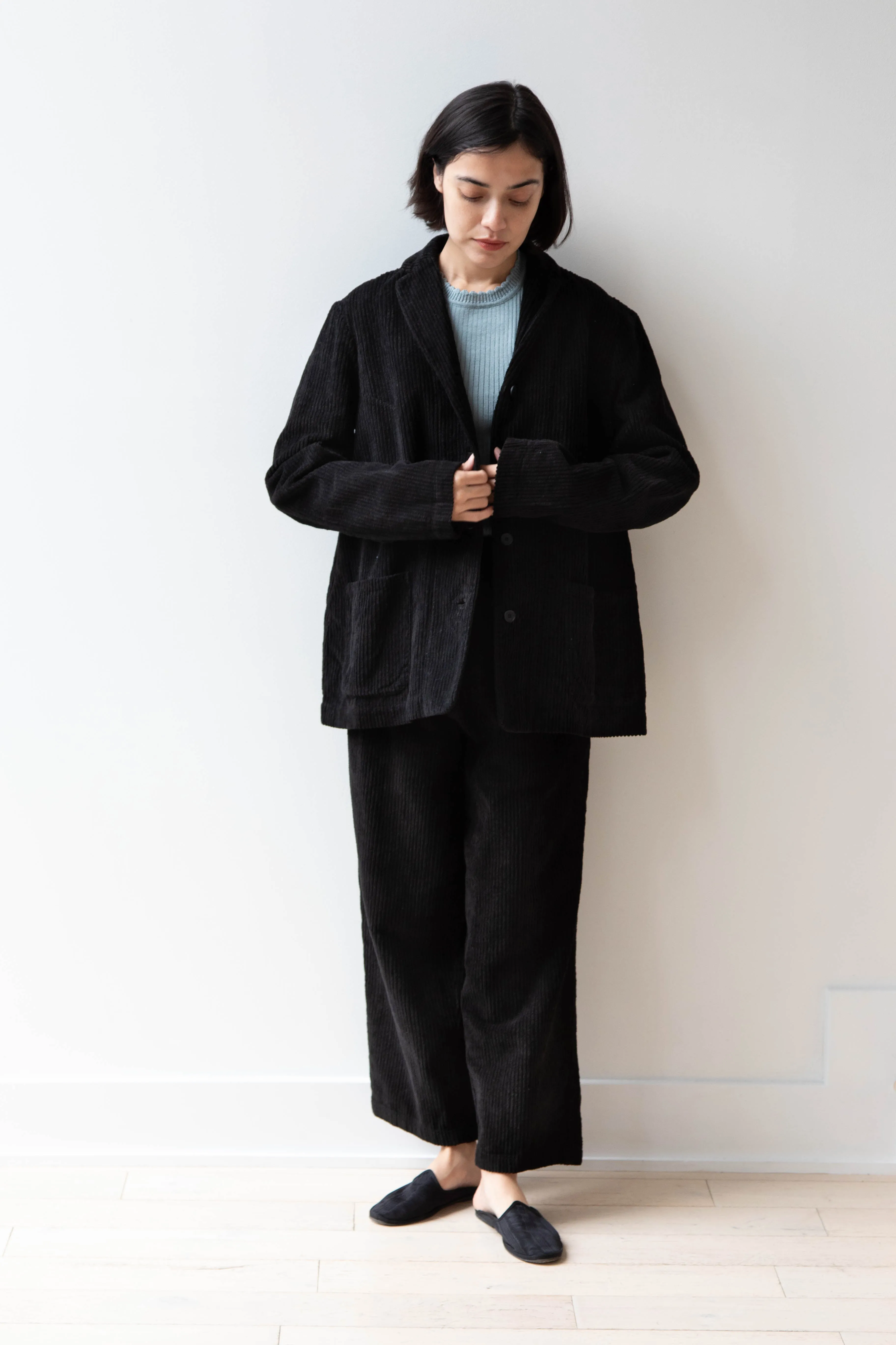 Manuelle Guibal | Wide Corduroy Jacket in Black