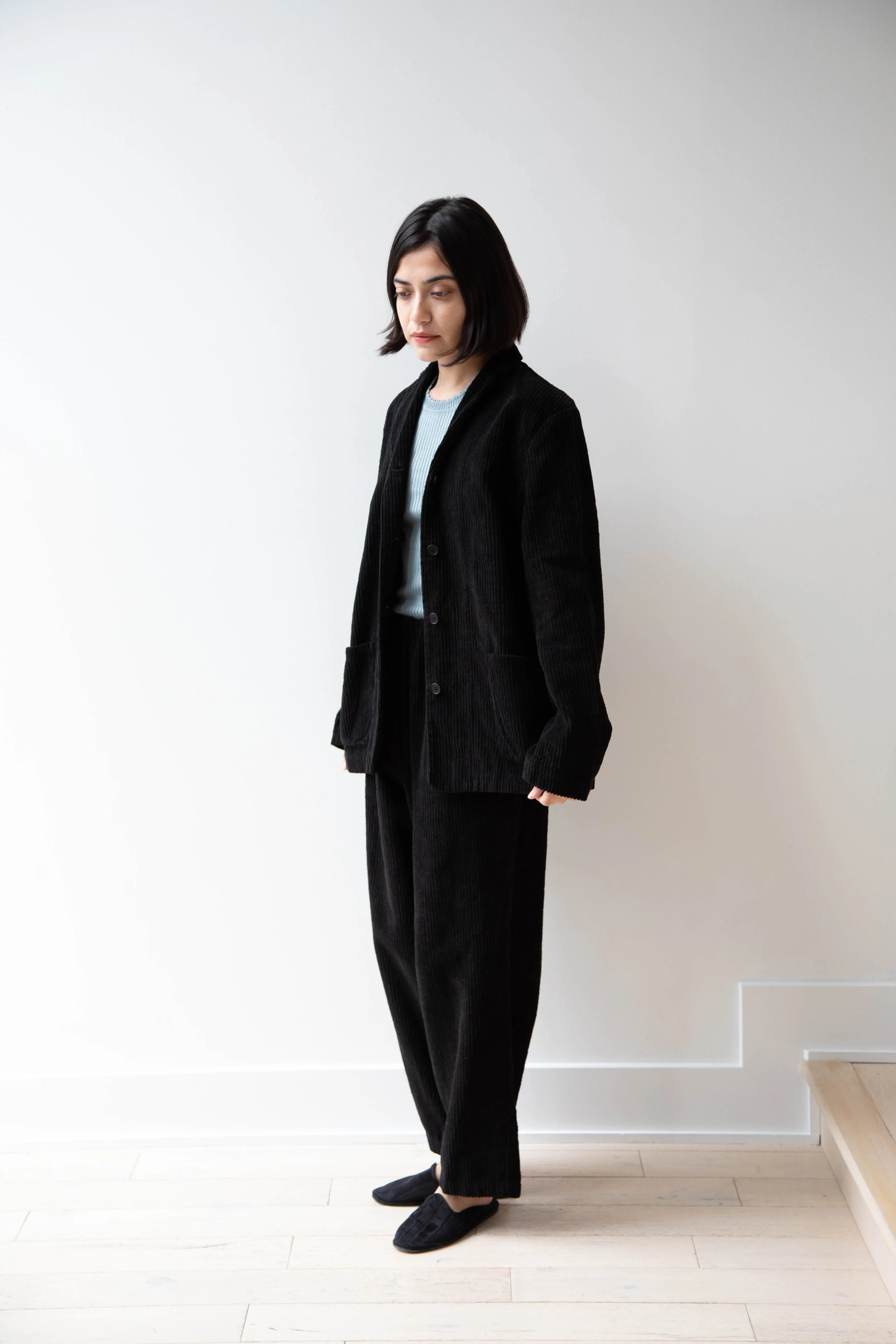 Manuelle Guibal | Wide Corduroy Jacket in Black