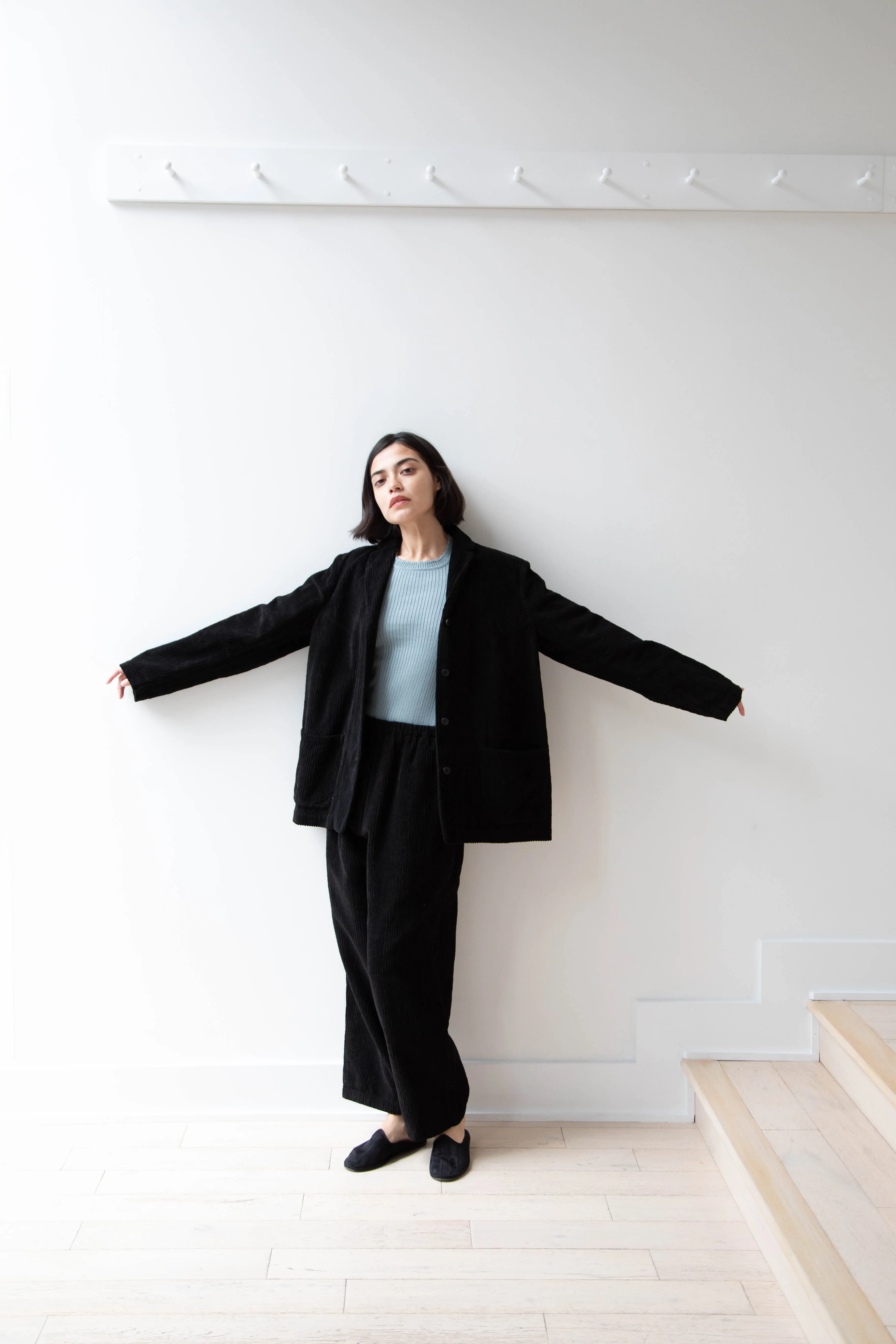 Manuelle Guibal | Wide Corduroy Jacket in Black