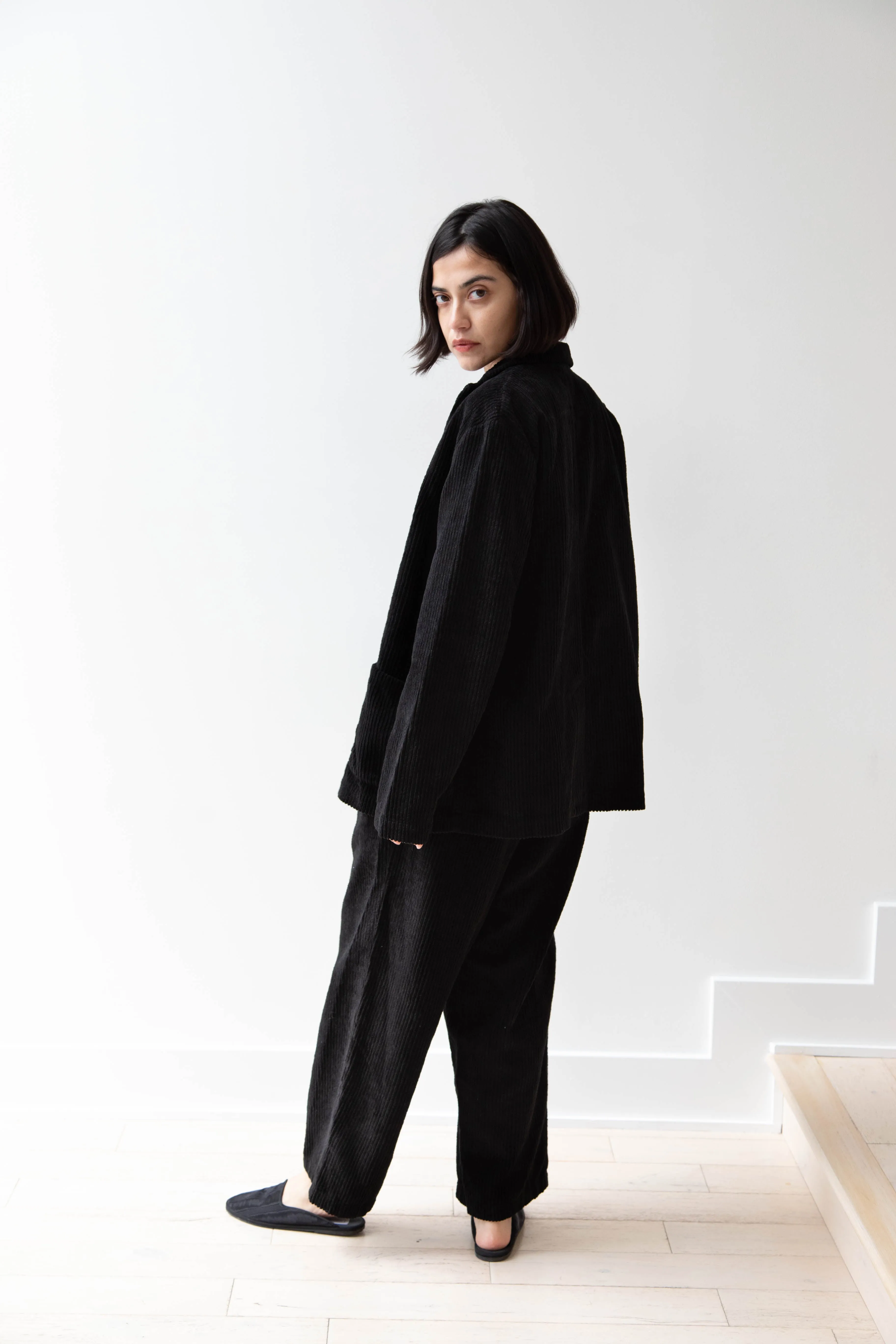 Manuelle Guibal | Wide Corduroy Jacket in Black