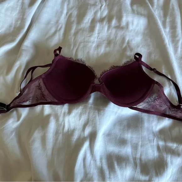 Maroon Lace Bra
