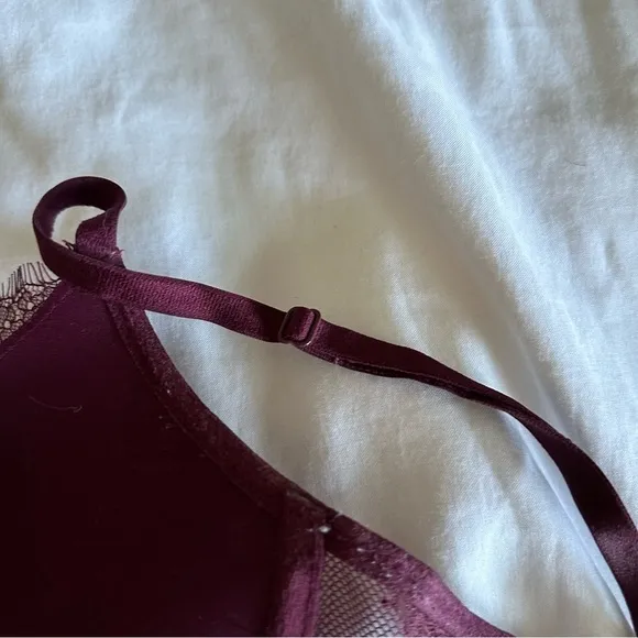 Maroon Lace Bra