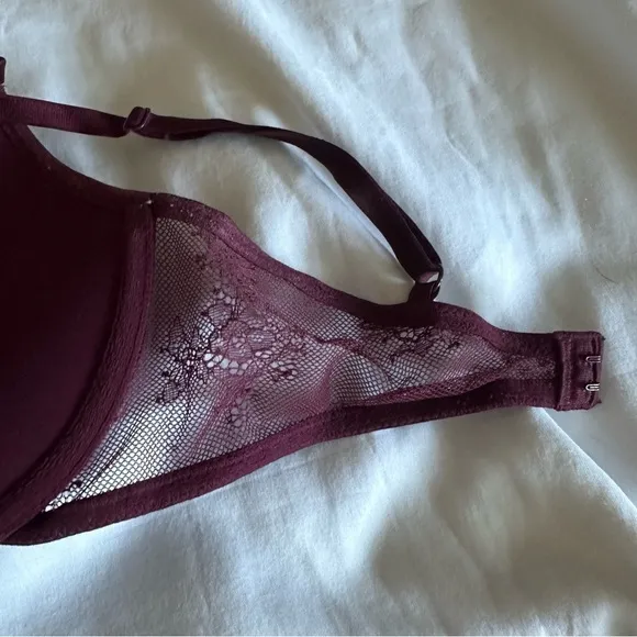Maroon Lace Bra