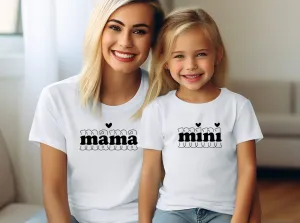 Matching Mini & Mama Mummy Personalised T-Shirts Mama heart - Various Colours