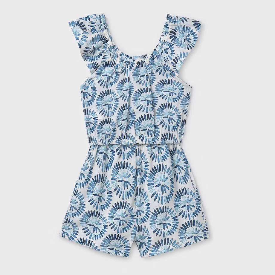 Mayoral Older Girls Printed Shorted Set 6220 Blue