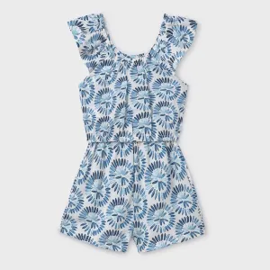 Mayoral Older Girls Printed Shorted Set 6220 Blue