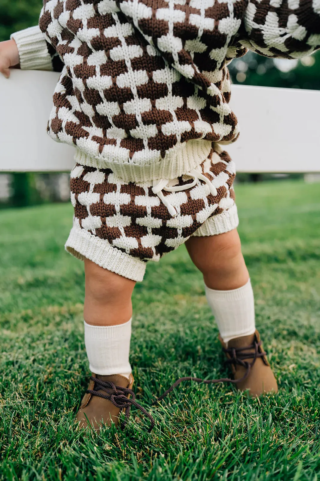 Mebie Baby Brown and Cream Knit Bloomers