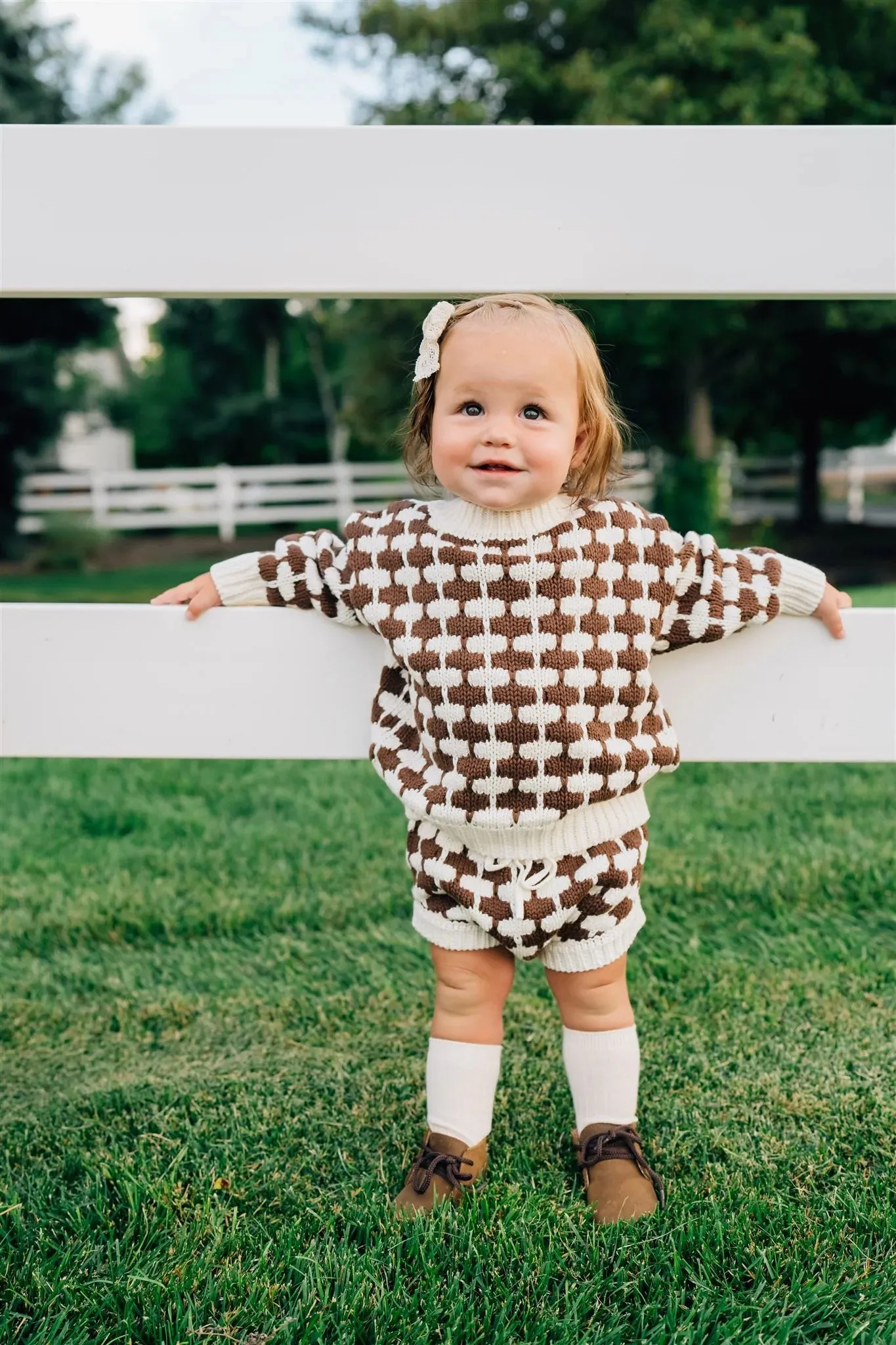 Mebie Baby Brown and Cream Knit Bloomers