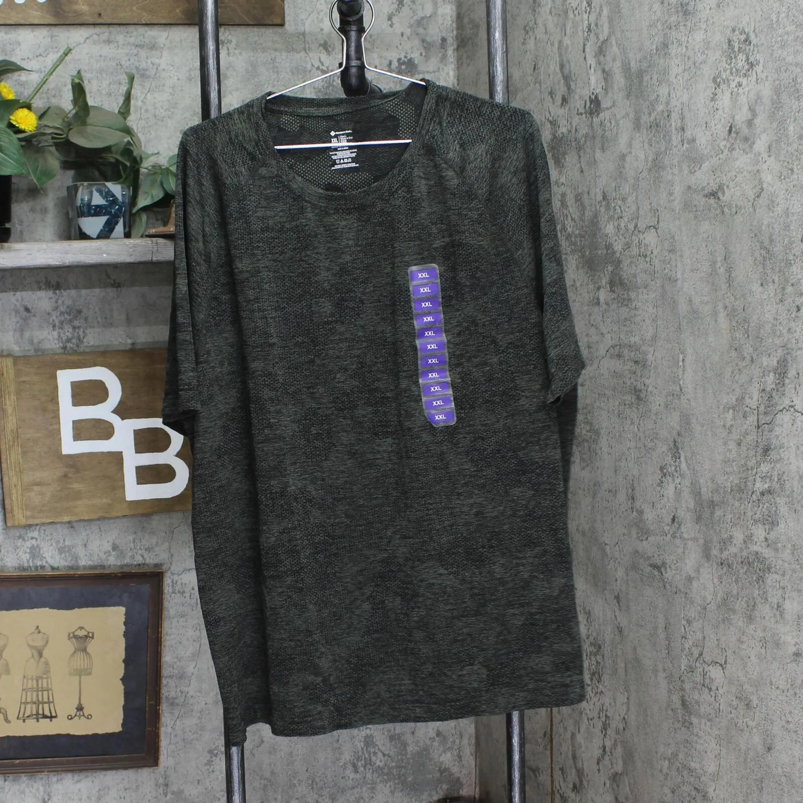 Member's Mark Mens Work It Out Tee T-Shirt ALPSM11120 Olive Green Camo 2XL
