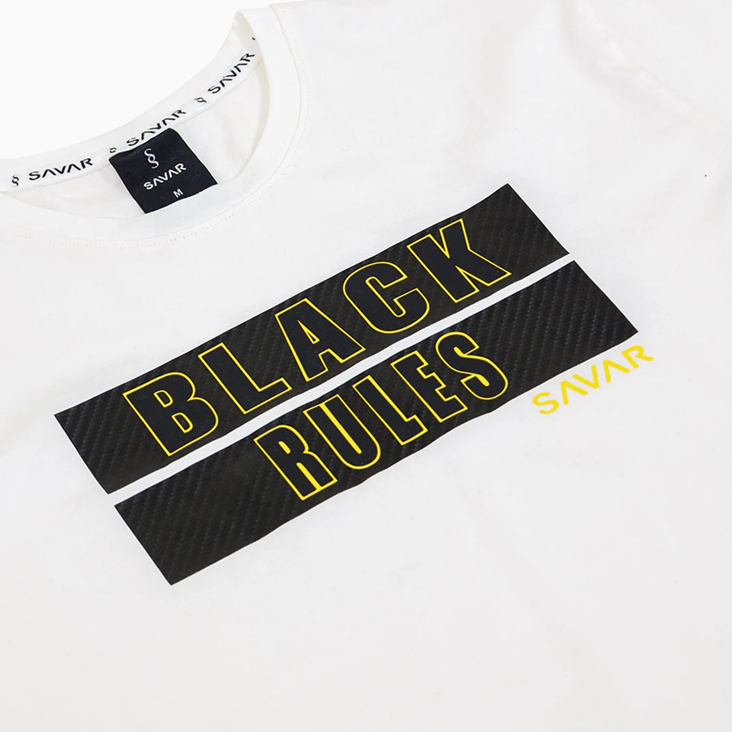 Men's Black Rules Outline Crew Neck T-Shirt