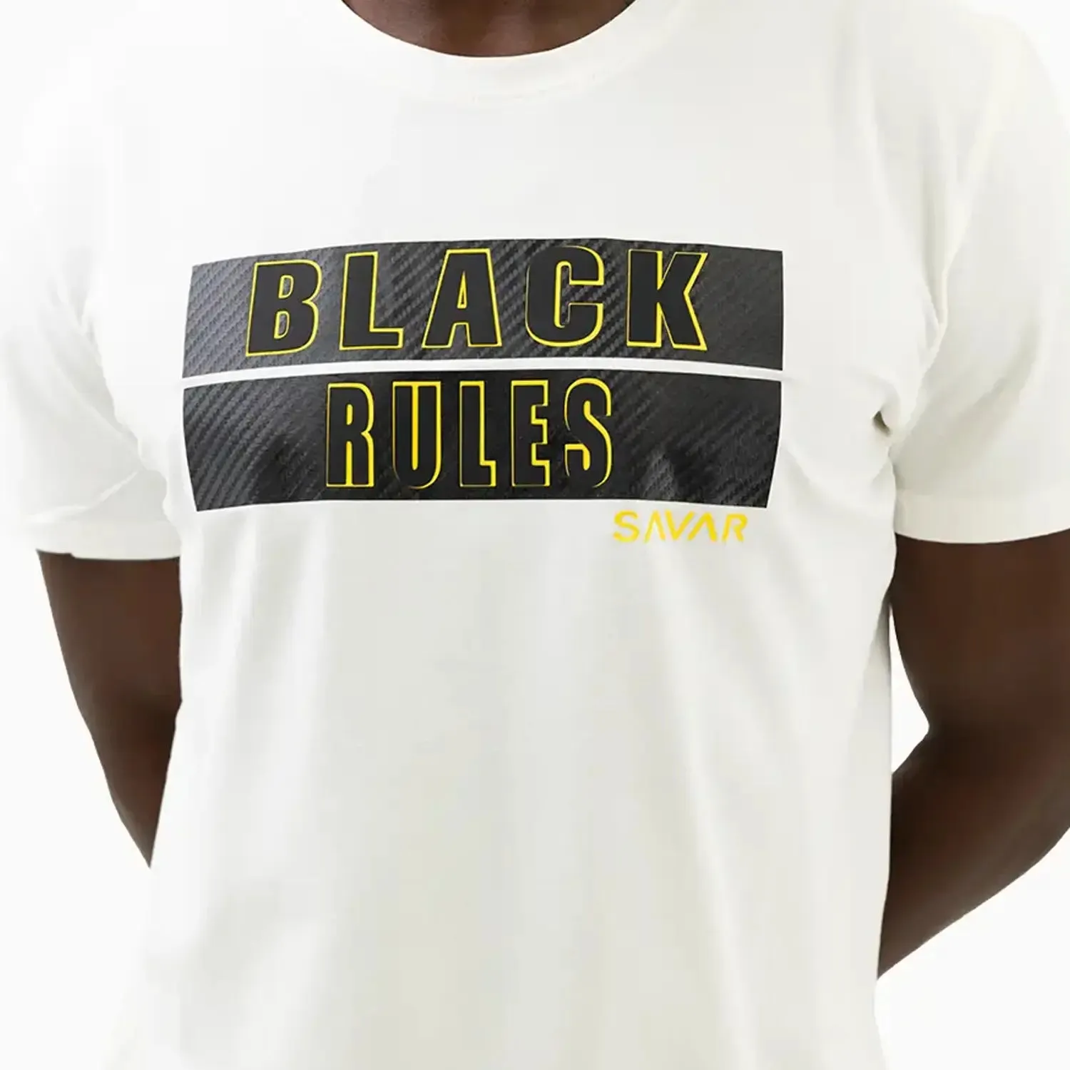 Men's Black Rules Outline Crew Neck T-Shirt