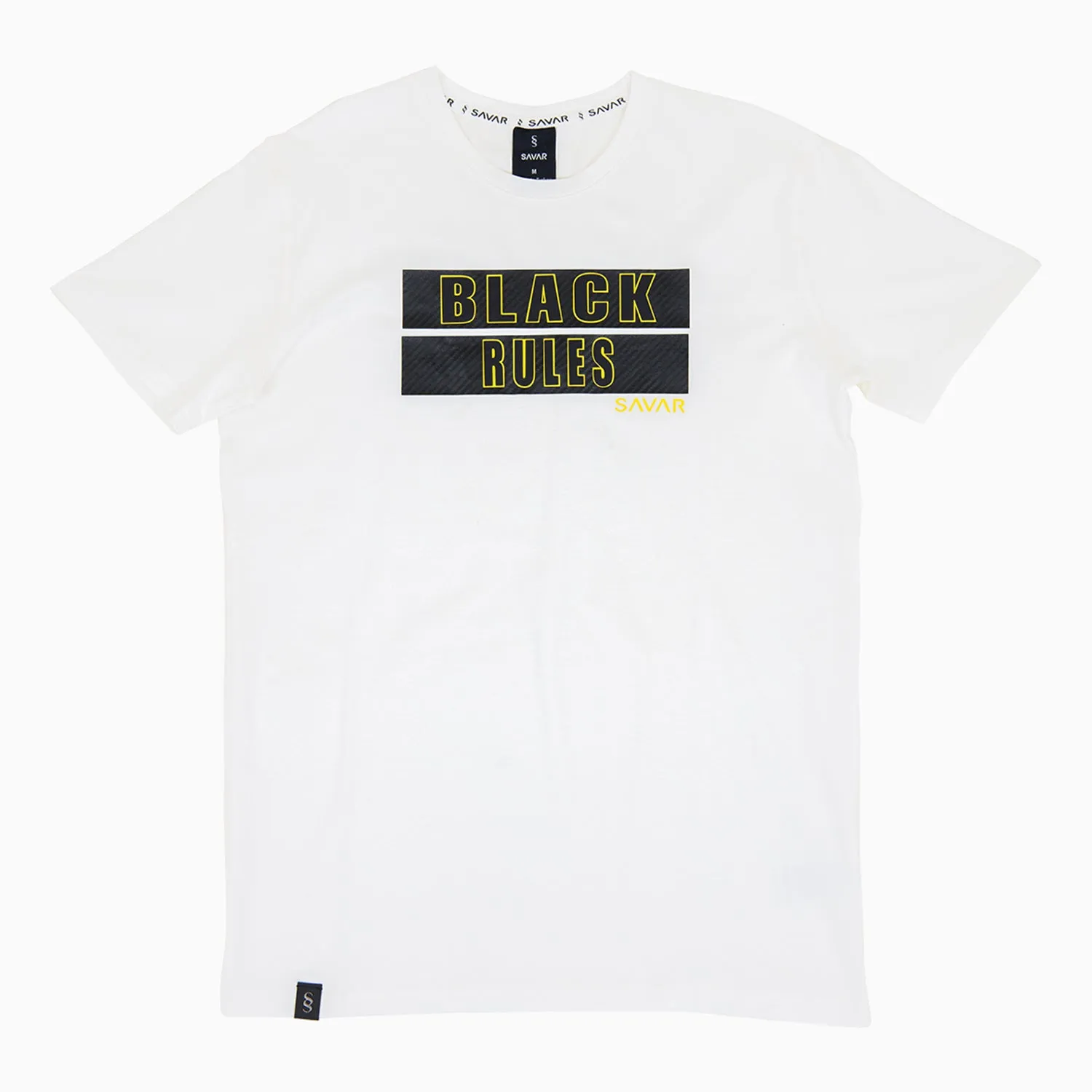 Men's Black Rules Outline Crew Neck T-Shirt