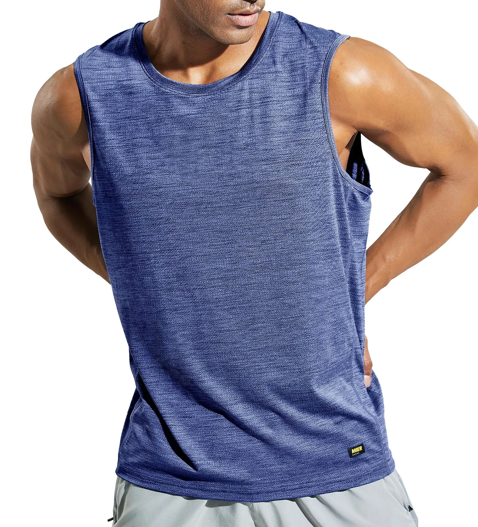 Men’s Sleeveless Tank Top Dry Fit Workout Tee Shirt