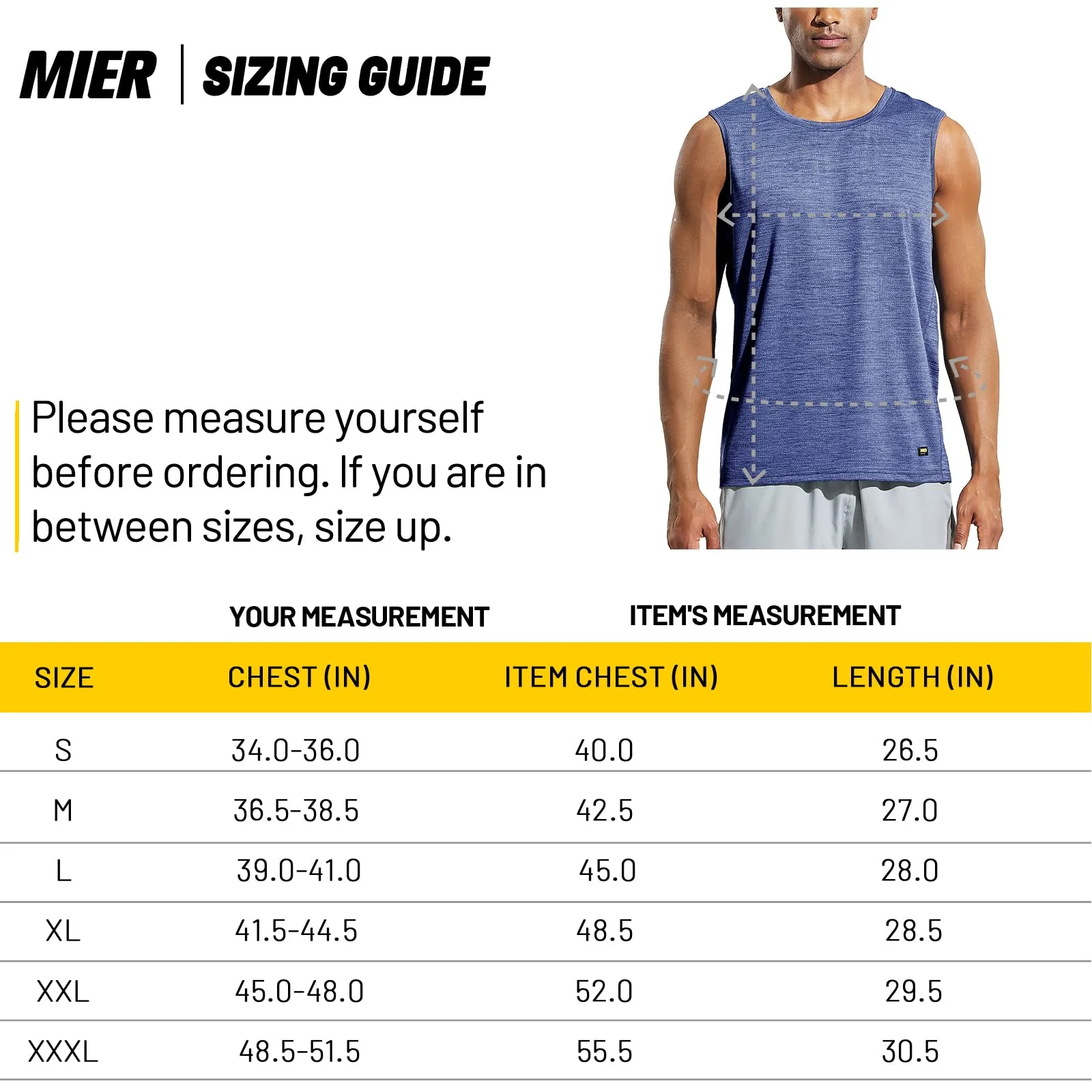 Men’s Sleeveless Tank Top Dry Fit Workout Tee Shirt