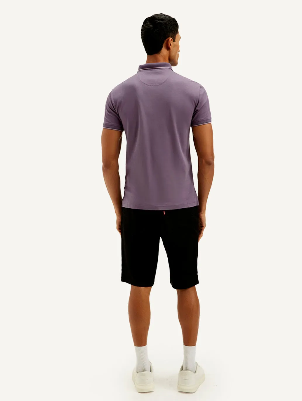 Men's Solid Slim Fit Polo T-shirt