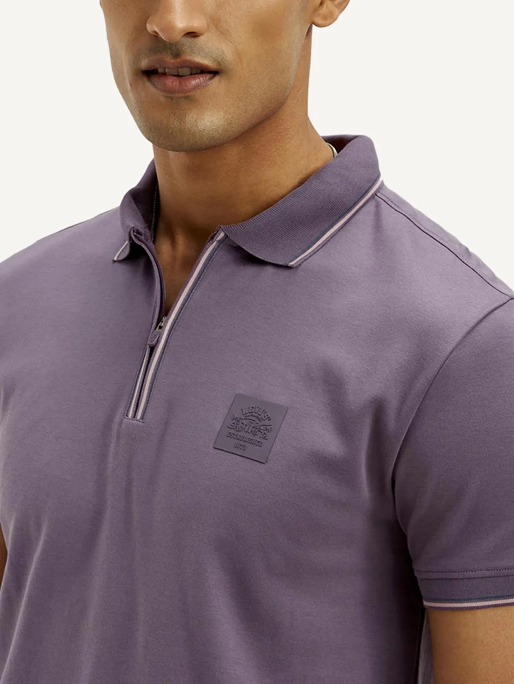 Men's Solid Slim Fit Polo T-shirt