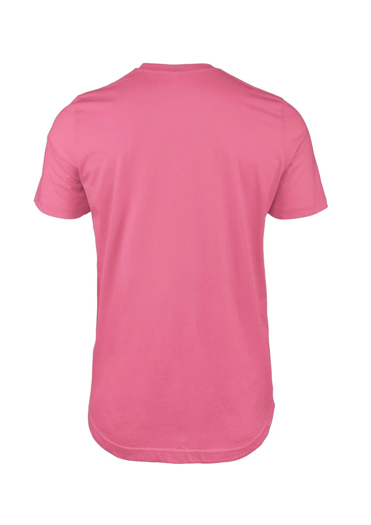 Mens T-Shirt Short Sleeve Crew Neck Prince Pink Cotton