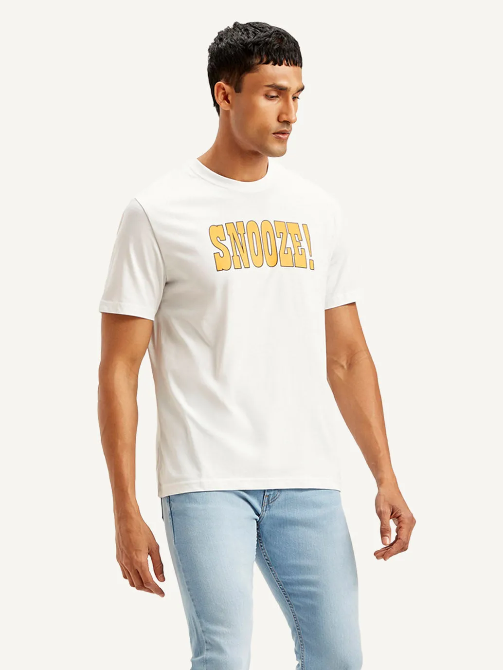 Men's Typography Crew Neck T-shirt