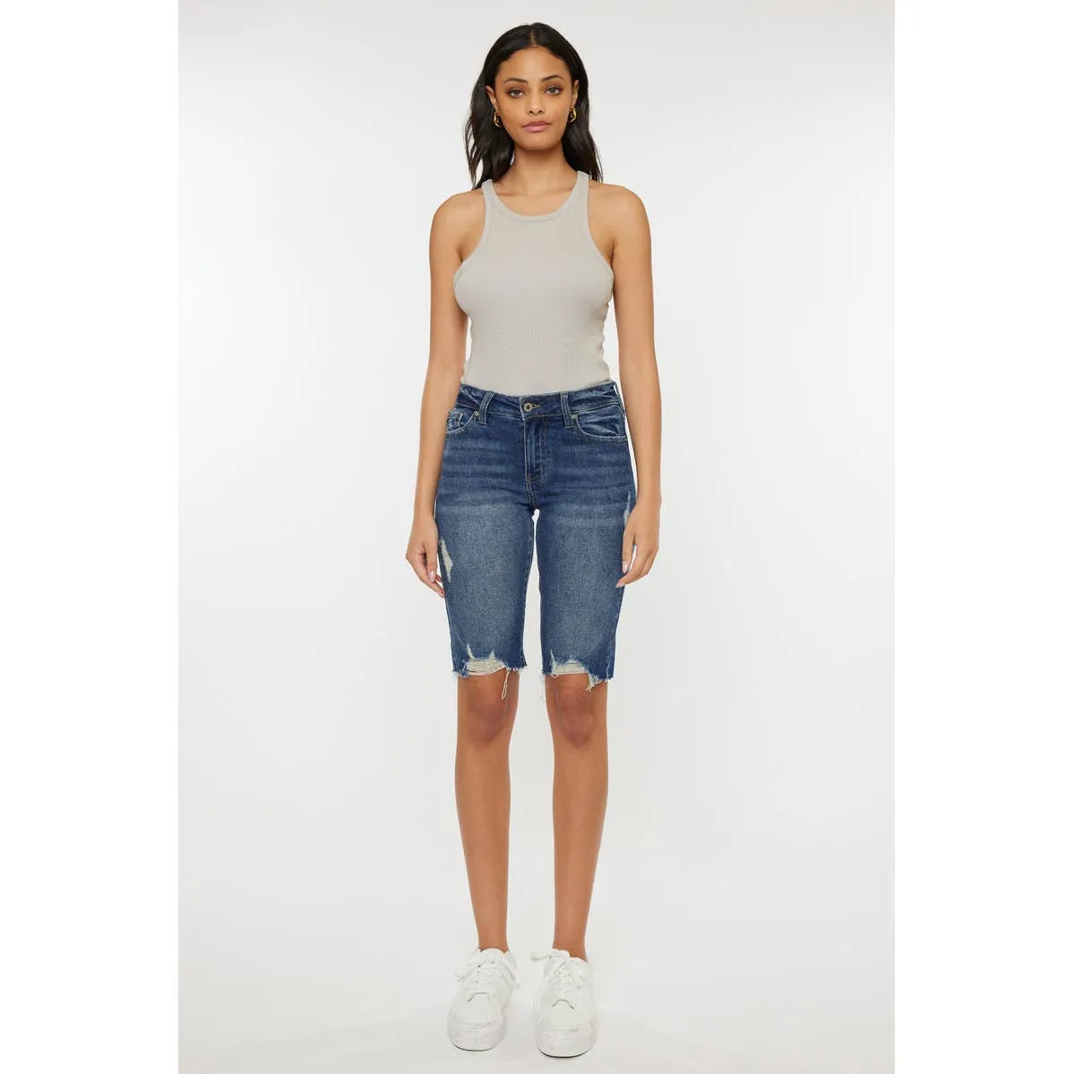 Mid-Rise Bermuda Stretch Short
