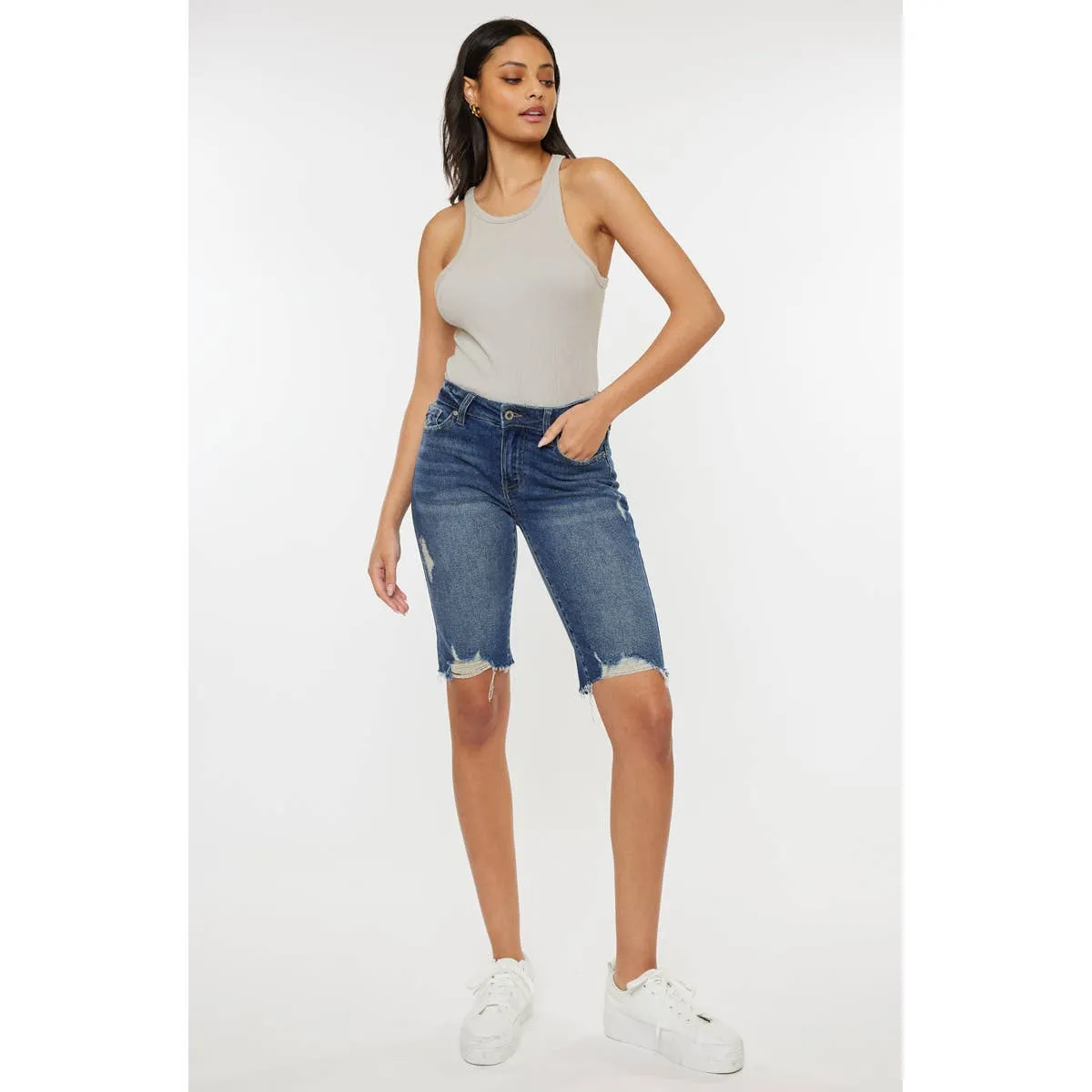 Mid-Rise Bermuda Stretch Short