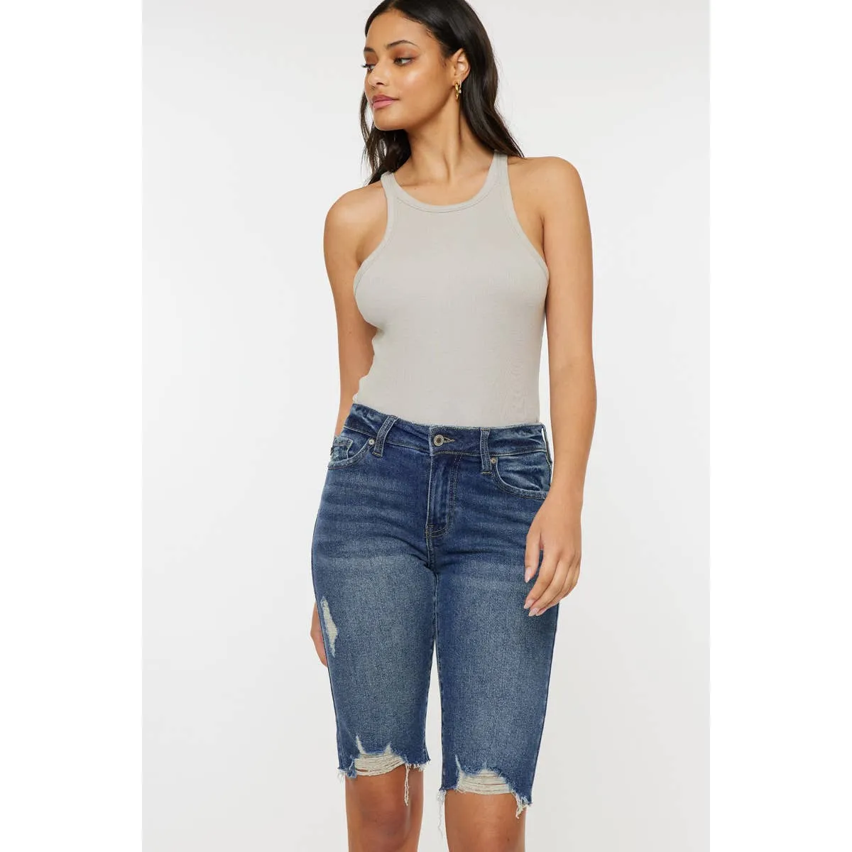 Mid-Rise Bermuda Stretch Short