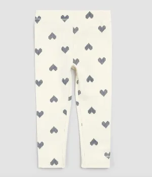 Miles the Label - Pixel Heart Print Leggings - Birch