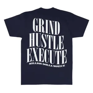 Million Dolla Motive Men Grind Hustle Execute(Navy)