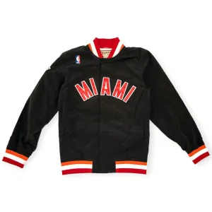 Mitchell &amp; Ness Men Hardwood Classic Heat Jacket(Black Red Team)