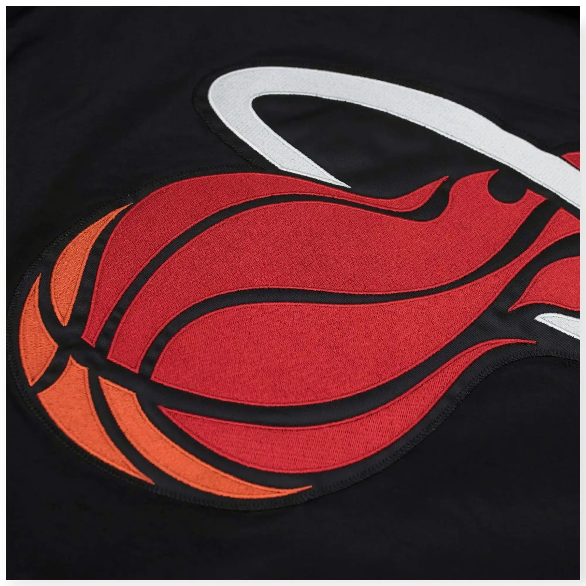 Mitchell &amp; Ness Men Hardwood Classic Heat Jacket(Black Red Team)