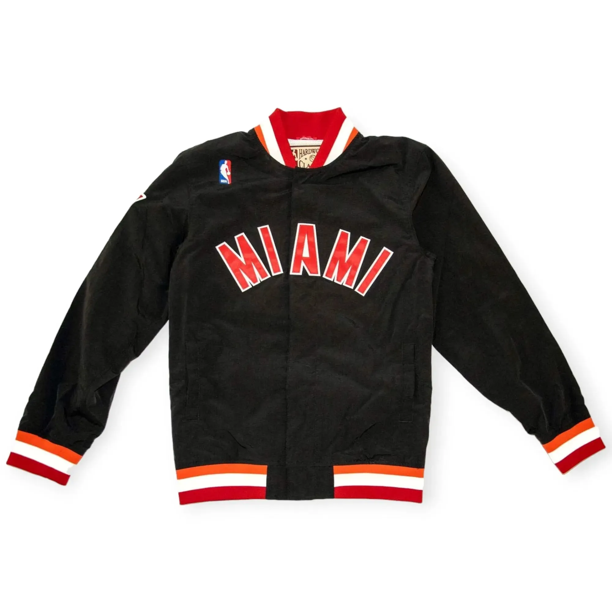 Mitchell &amp; Ness Men Hardwood Classic Heat Jacket(Black Red Team)